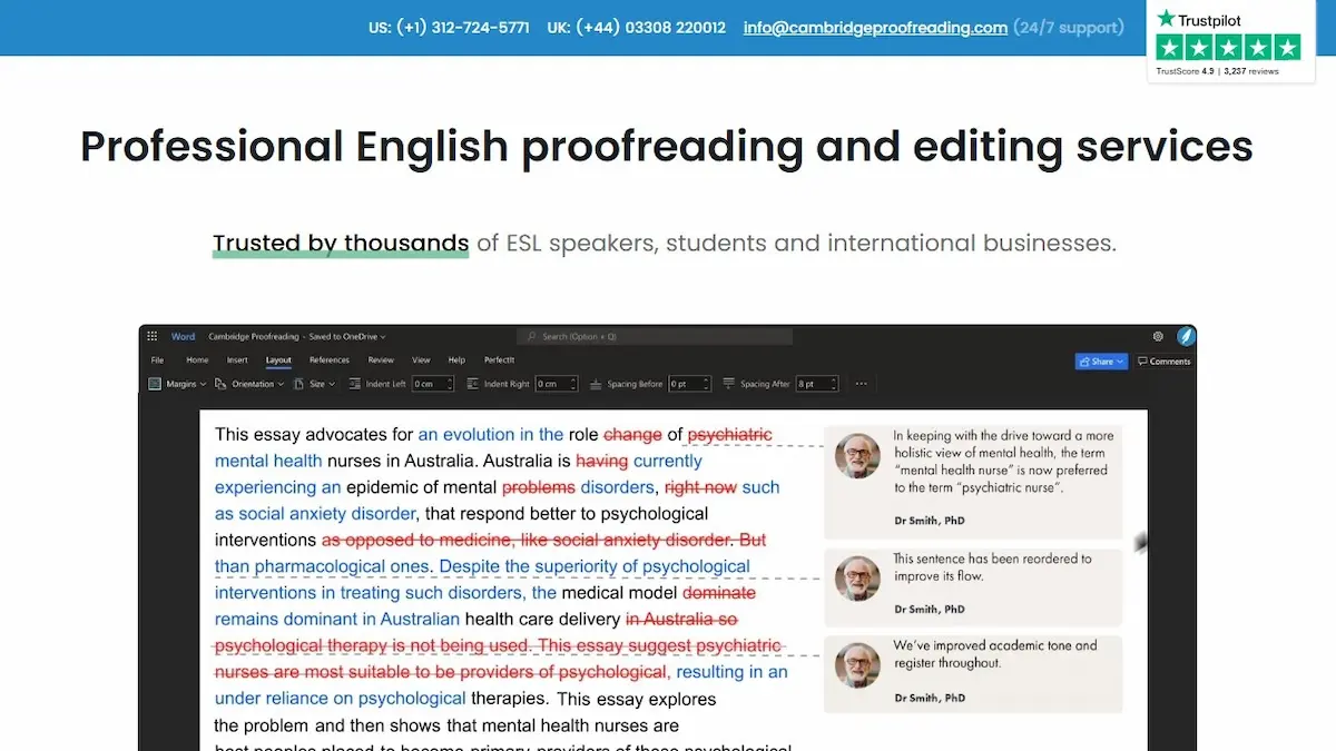 cambridge proofreading and editing service