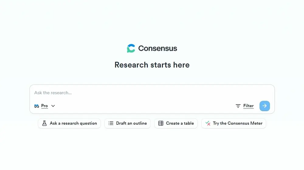 consensus app ai research tool
