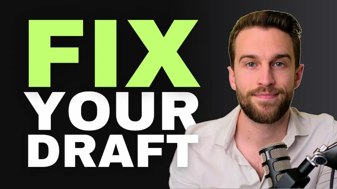 publication-ready rewrite online workshop thumbnail with the words fix your draft next to dr matt biddick