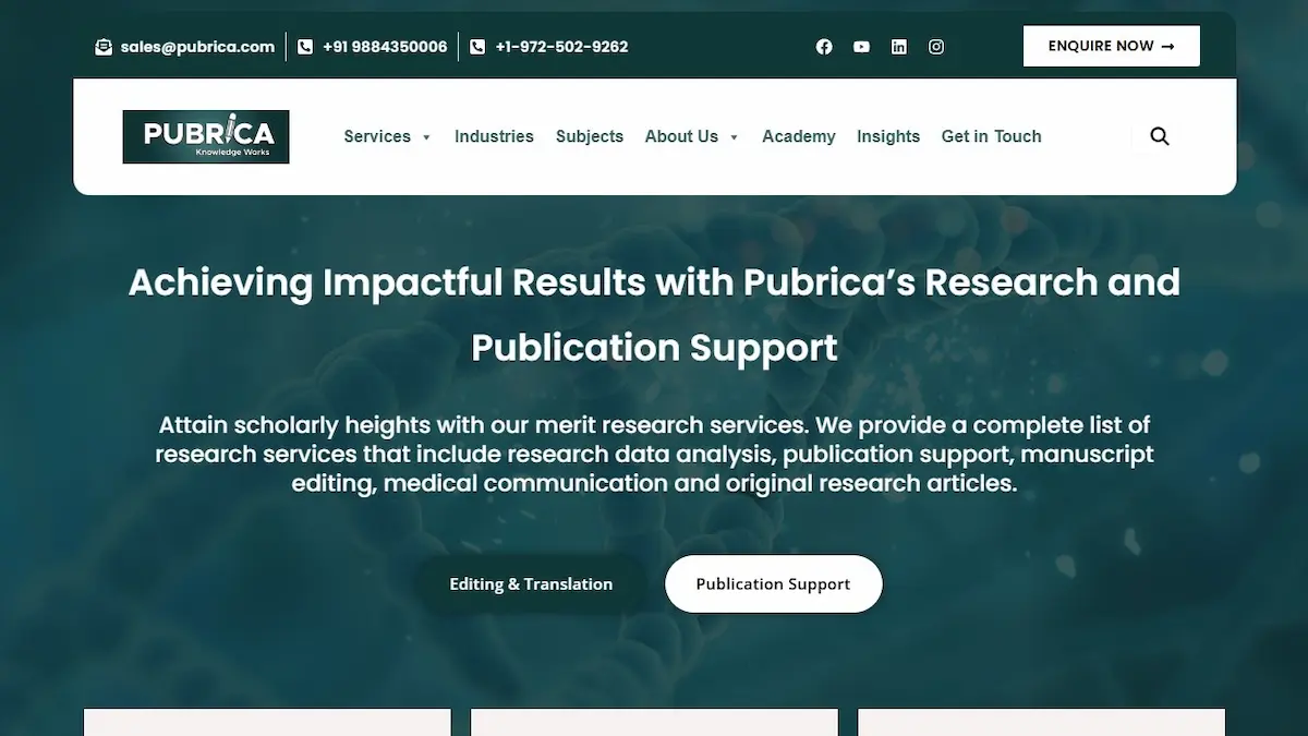 pubrica academic editing service