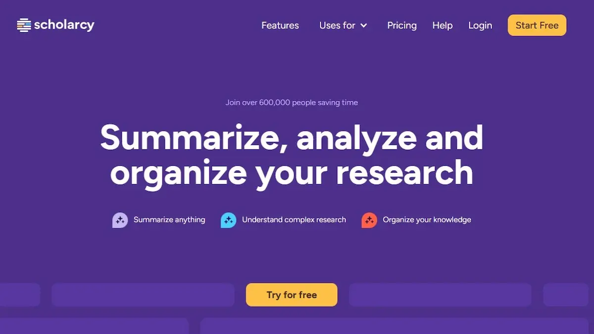 scholarcy ai research literature app
